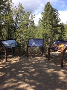 Signage a the midway point Pecos National Historical Park Civil War Trail