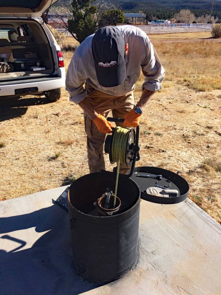 Pecos National Historical Park Trading post well logger installation