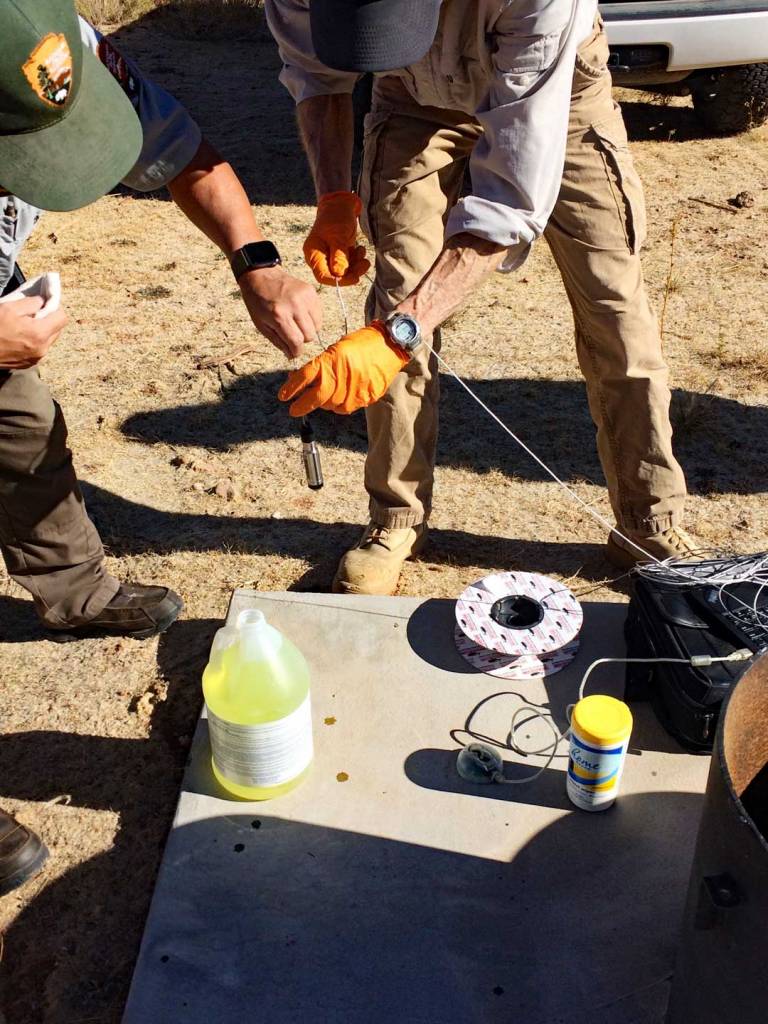 Pecos National Historical Park Trading post well logger installation
