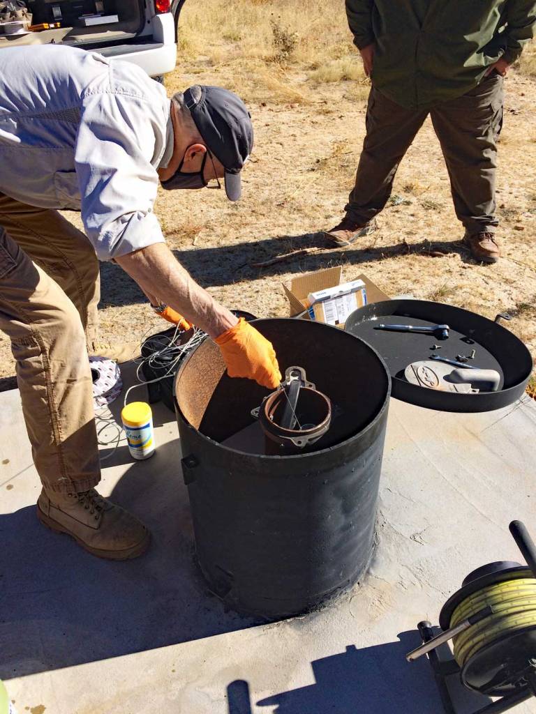 Pecos National Historical Park Trading post well logger installation
